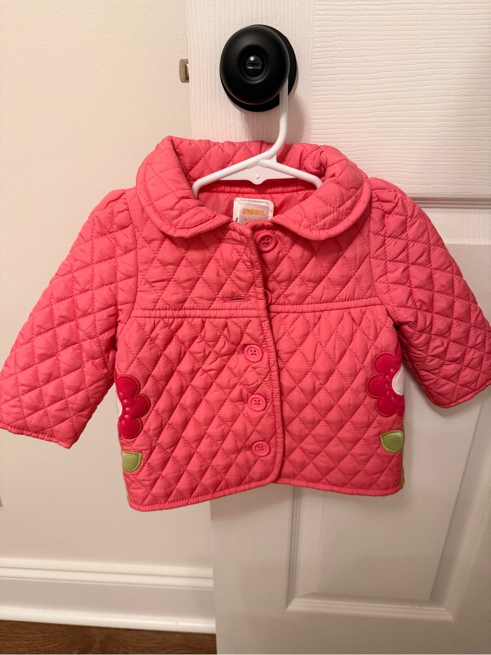 Gymboree Quilted Pink Flower Appliqué Jacket